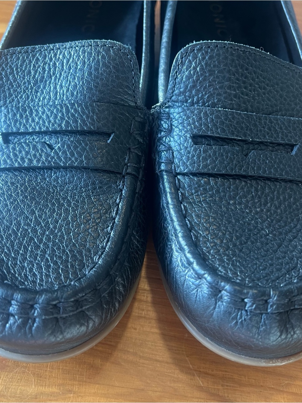 Vionic Marcy Loafers Pebbled Leather Black Arch Support Orthotic Size 8 Classic - Picture 3 of 7